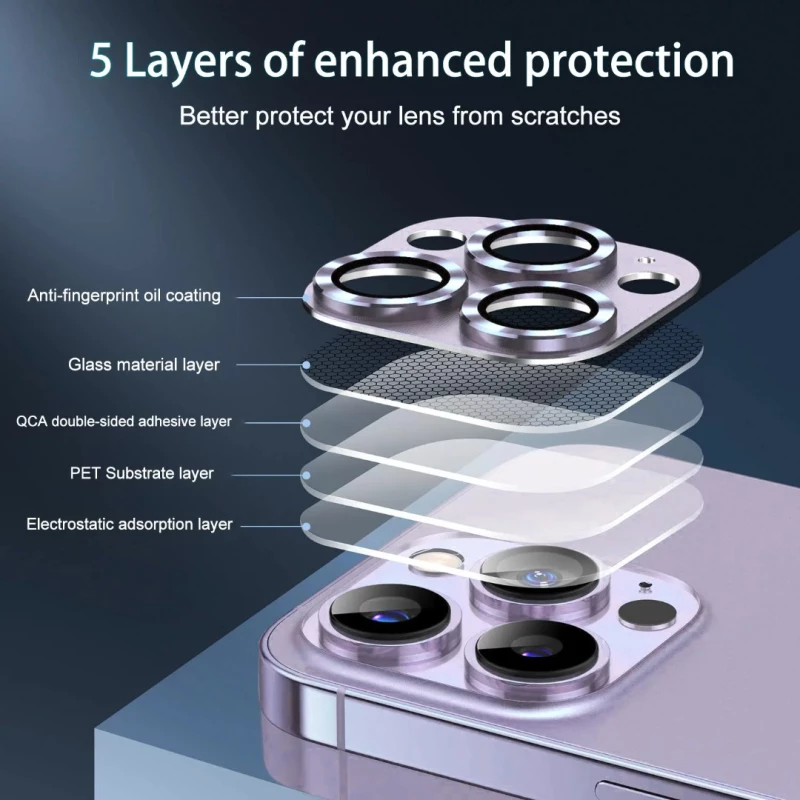 Metal Camera Lens Protector iPhone 14 / 14 Plus Ασημί