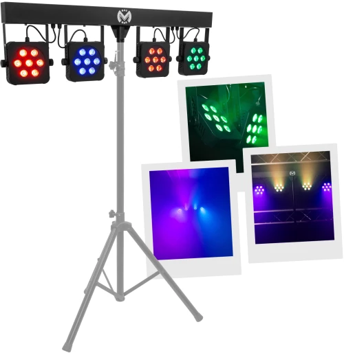 KOLOR-BAR MAC MAH Μπάρα LED με 4 προβολείς LED RGBW
