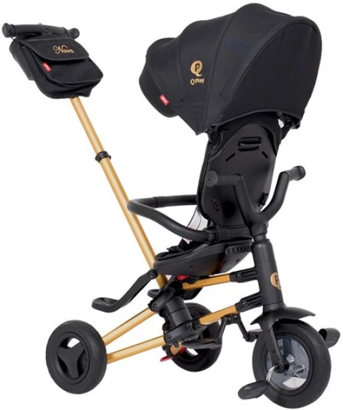 QPlay Παιδικο Ποδηλατο Τρικυκλο Σπαστο Nova Air Wheels Golden-Black Exclusive - 01-1212050-08