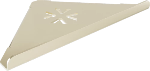 Verdi Σπογγοθήκη Γωνιακή με Πρόσοψη 2εκ. Strantza 28,3x21,7x42Υ εκ., Light Gold Brushed PVD 723.10.42