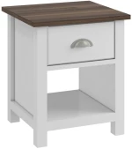 WOODWELL LUXOR Κομοδίνο Απόχρωση Καρυδί - Άσπρο 45x40x50cm Ε740,3