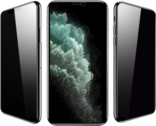 Privacy Full Cover Glass Screen Protector iPhone 12 Pro Max Μαύρο