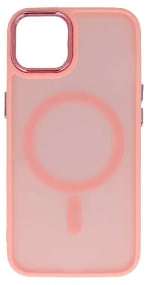 Θήκη Προστασίας Σιλικόνης Clear Case Με Magsafe iPhone 15 Pro Max Ροζ