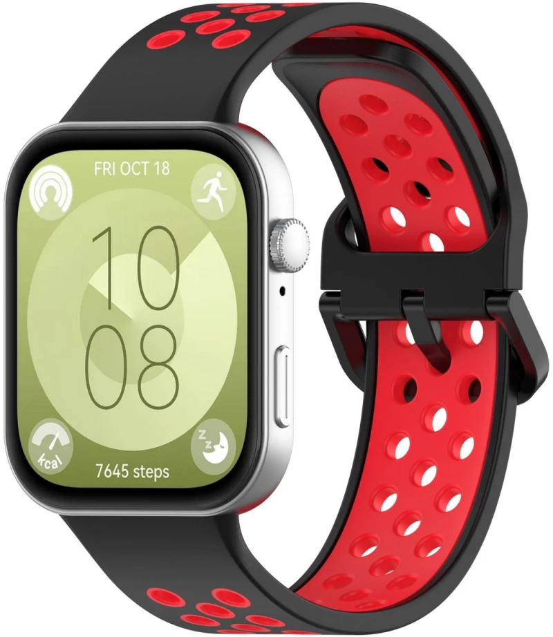 Breathable Λουράκι για Huawei Watch Fit 3-Black/Red OEM