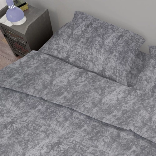 Σετ Σεντόνια Μονά 3τμχ (160x240) Premium Shadow 613 Dark Grey βαμβακερά Dimcol