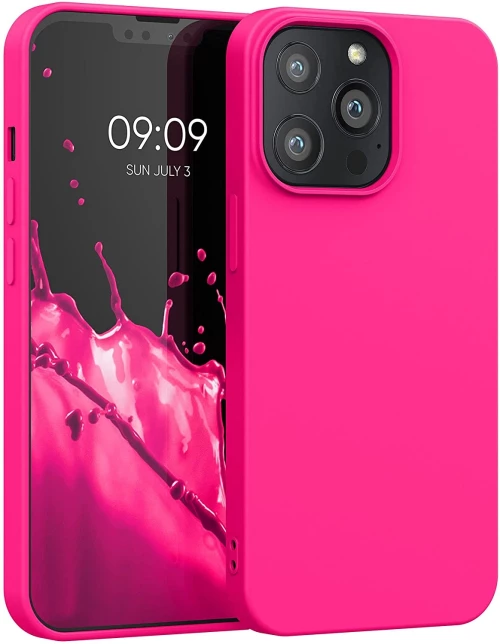 KWmobile Θήκη Σιλικόνης Apple iPhone 13 Pro - Soft Flexible Rubber Cover - Neon Pink (55962.77)