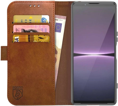 Rosso Element PU Θήκη Πορτοφόλι Sony Xperia 1 V - Brown (8719246387579)