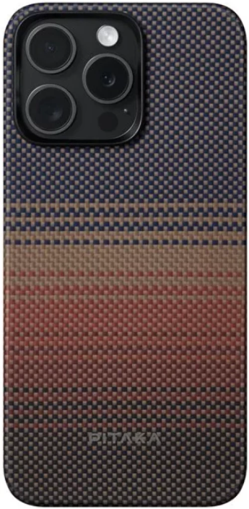 Pitaka Fusion Weaving MagEZ Case 5 - MagSafe Θήκη Aramid Fiber Body - Apple iPhone 15 Pro Max - 0.75mm - 1500D - Sunset (KI1501SUM)