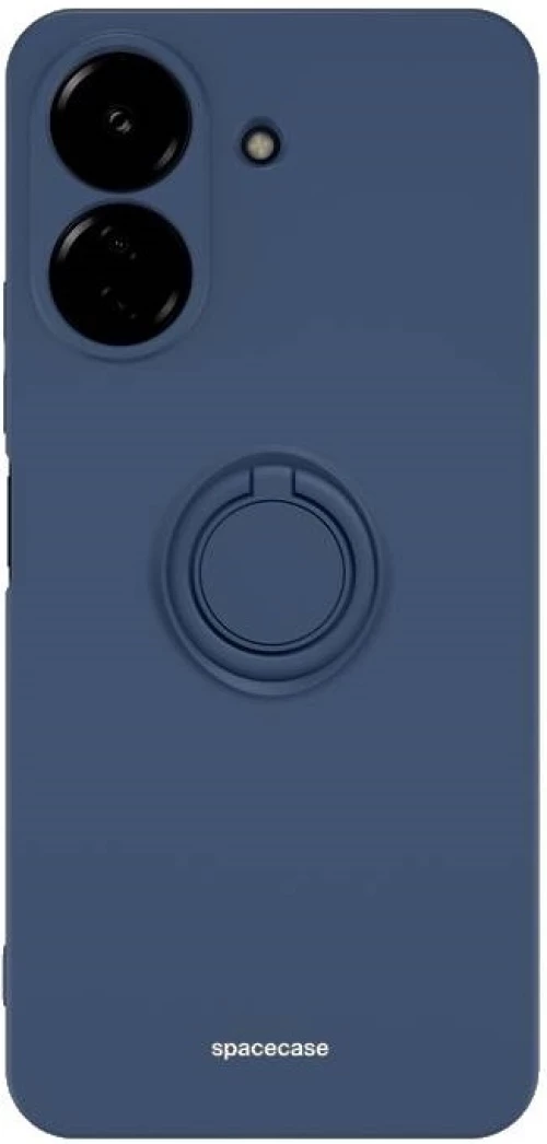 Spacecase Silicone Ring - Θήκη Σιλικόνης με Μεταλλικό Μαγνητικό Ring Holder - Xiaomi Redmi 13C 4G / Poco C65 - Blue (5905719107451)