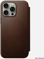 Nomad Modern Leather Folio - MagSafe Δερμάτινη Θήκη - Πορτοφόλι Apple iPhone 15 Pro Max - Brown (NM01633785)