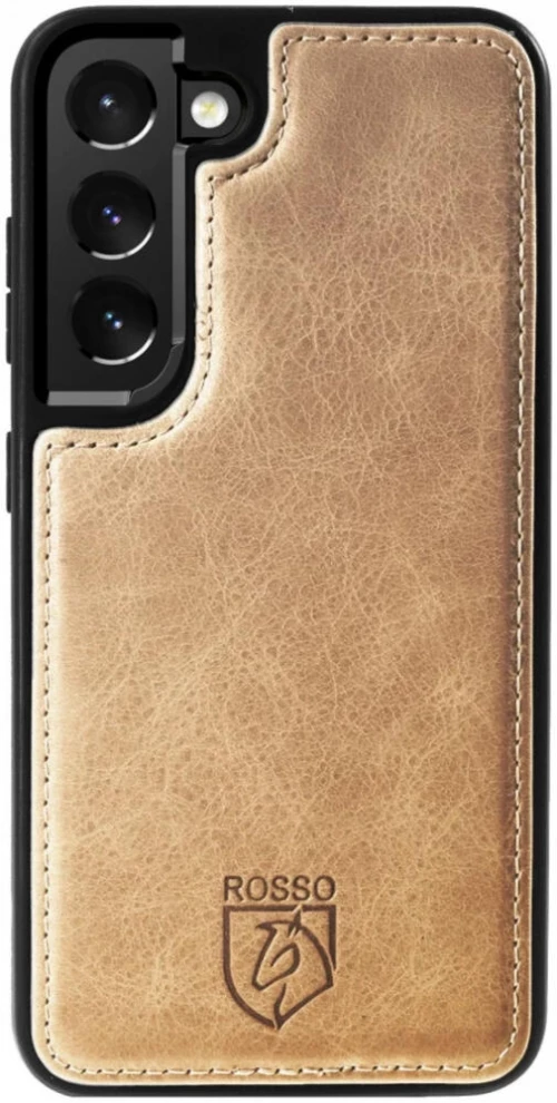 Rosso Elite - MagSafe Δερμάτινη Θήκη / Πορτοφόλι - Samsung Galaxy S22 5G - Light Brown (8719246440700)