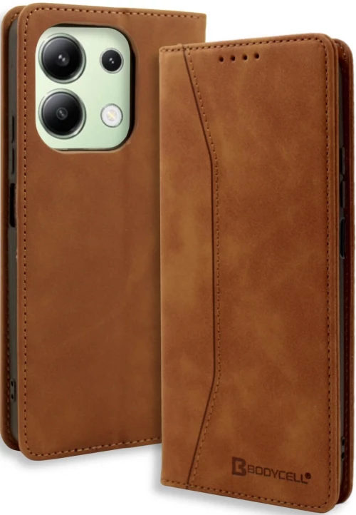 Θήκη Πορτοφόλι - Xiaomi Redmi Note 13 4G - Bodycell Book Case - Brown (5206015074899)