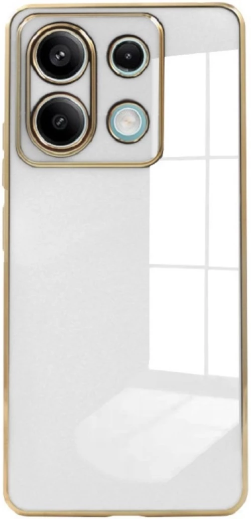 Θήκη Σιλικόνης - Xiaomi Redmi Note 13 Pro 5G / Poco X6 - Bodycell Gold Plated - White (5206015074509)