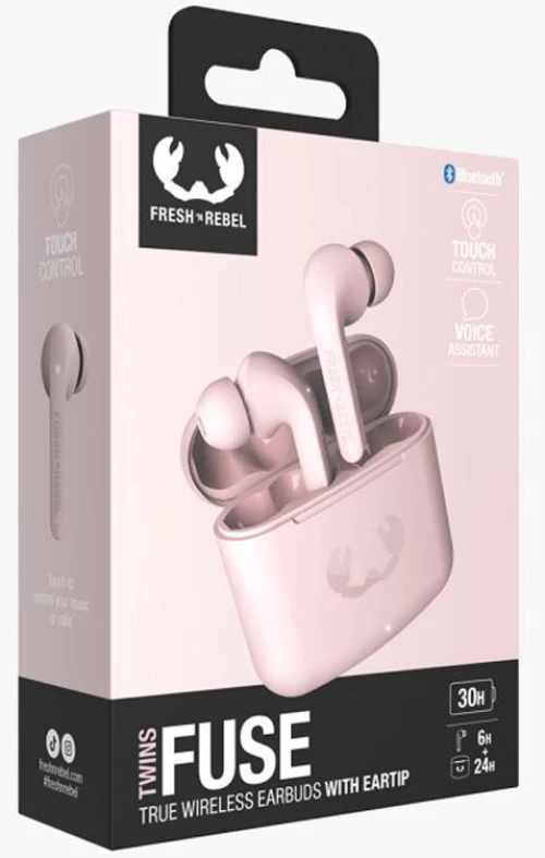 FRESH n REBEL ΑΚΟΥΣΤΙΚΑ TWINS FUSE TRUE WIRELESS SMOKEY PINK (#957011)