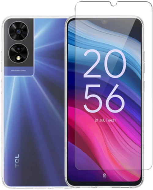 Σετ Διάφανη Θήκη Σιλικόνης & Tempered Glass - TCL 505 - Vivid Set Gelly Case & Tempered Glass - Transparent (VIGELLY372GLASSTN)