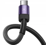 Spacecase USB-C Cable - Καλώδιο Φόρτισης και Μεταφοράς Δεδομένων USB-A σε Type-C - 100cm - 3A - Purple (5905719072520)