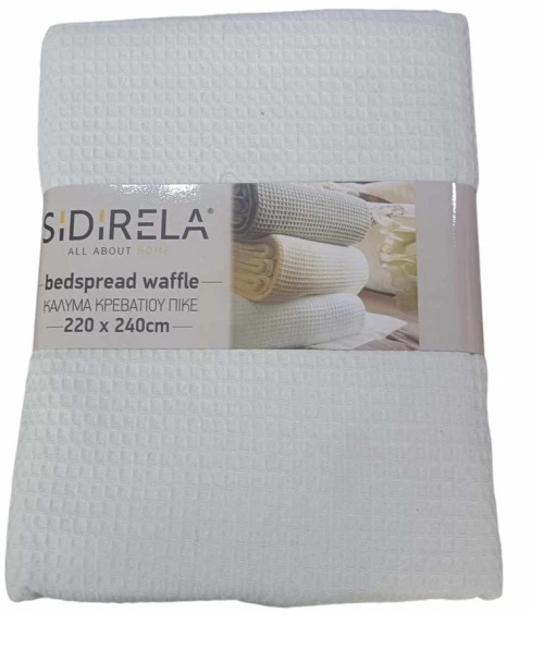 Κουβέρτα Πικέ 220x240 Υπέρδιπλη Εκρού Sidi Home Ε-3258-1