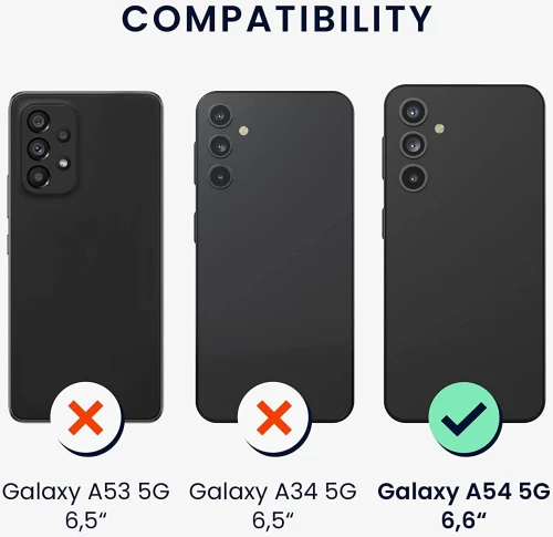 KWmobile Soft Flexible Rubber Cover - Θήκη Σιλικόνης Samsung Galaxy A54 με Πλαίσιο Κάμερας - Caribbean Blue (60795.224)