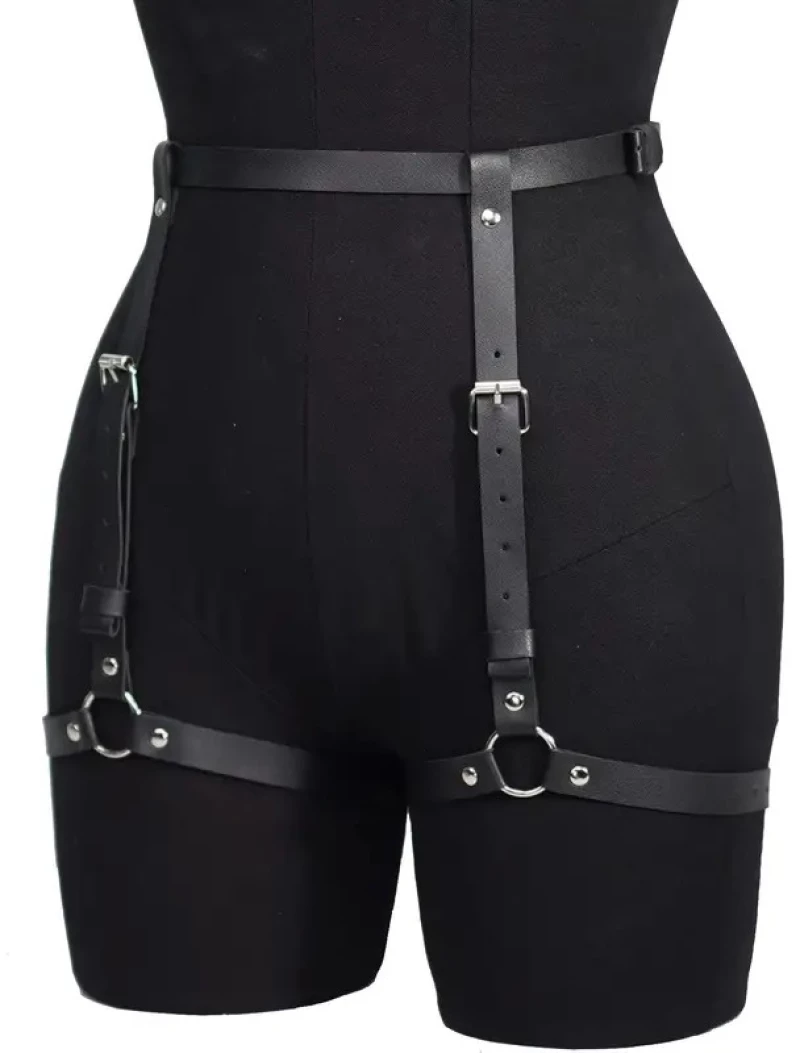 Ζαρτιέρα Harness Ρυθμιζόμενη Goth Μαύρη