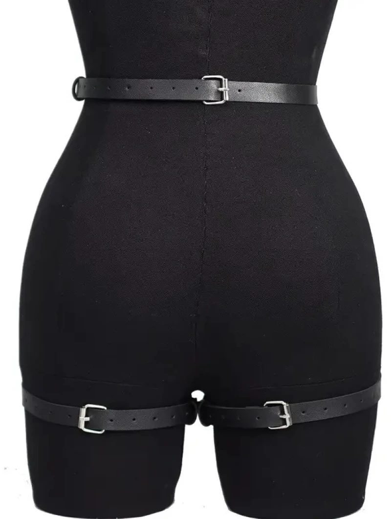 Ζαρτιέρα Harness Ρυθμιζόμενη Goth Μαύρη