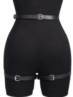 Ζαρτιέρα Harness Ρυθμιζόμενη Goth Μαύρη