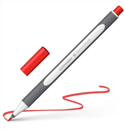 Μαρκαδόρος Schneider Paint-It 070 Brush Pen Red 0124