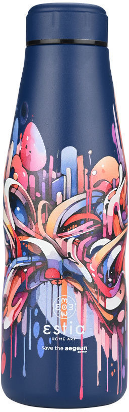Estia Θερμος Travel Flask Save the Aegean 500ml Vibrant Vortex