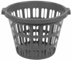 Homeplast Στρογγυλό Διάτρητο 40L Γκρι  Καλάθι Απλύτων Πλαστικό - Α00068