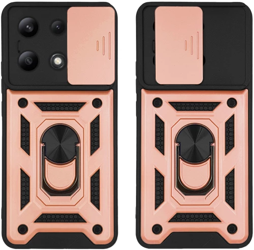 Θήκη Ring Armor CamPro Sonique για Xiaomi Redmi Note 13 4G Ροζ Χρυσό