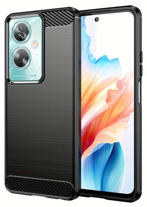 Techsuit - Carbon Silicone - Oppo A79 5G / OnePlus Nord N30 SE - Black