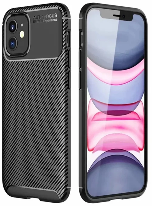 Techsuit - CarbonFiber - iPhone 11 - Black