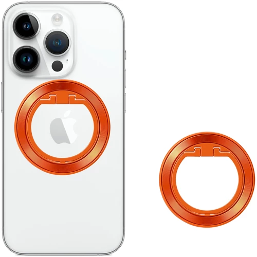 Techsuit - MagSafe Phone Ring (MPR2) - Round Shape, Aluminium Alloy - Orange