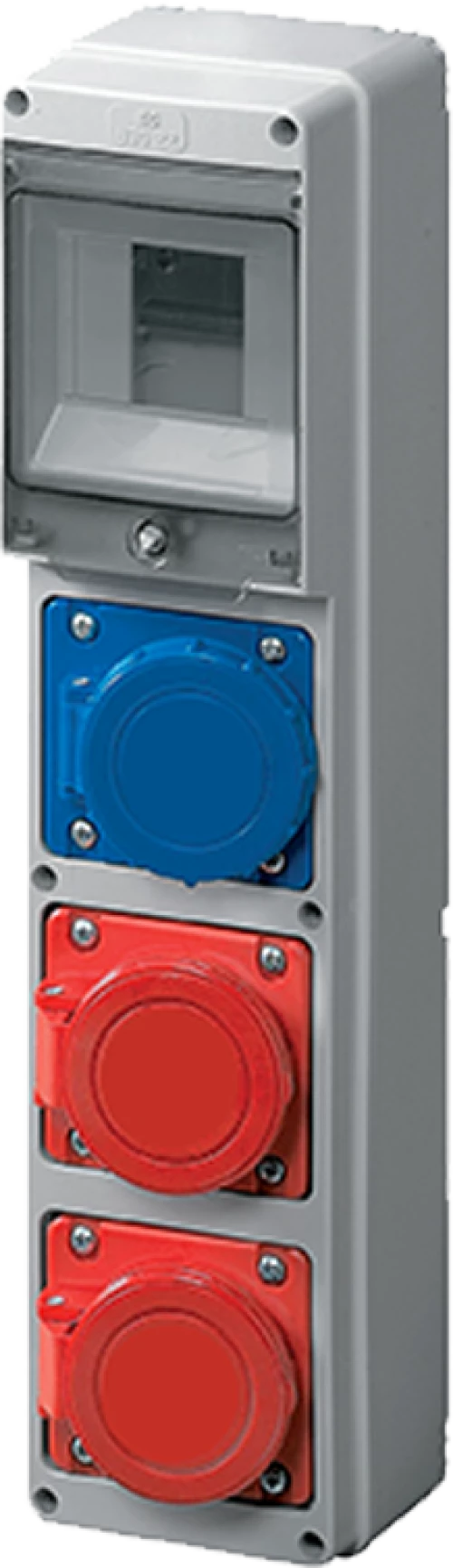 BOARD EC69022 WITH IND.SOCKETS 1*1P+N+E 16A+ 1*1P+N+E 32A+1*3P+E 16A IP67