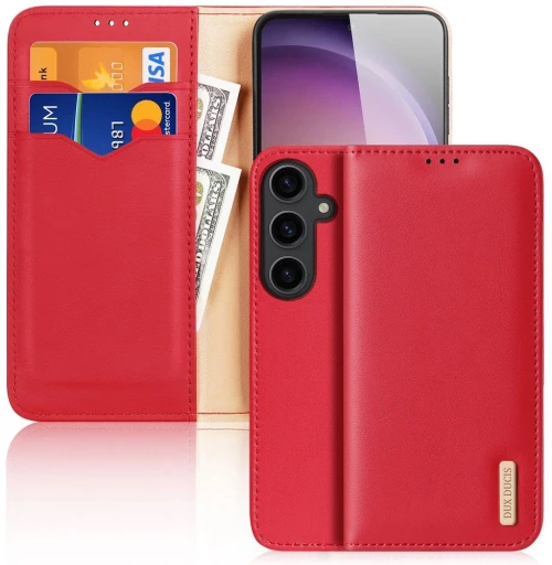 DUX DUCIS Θήκη book wallet HIVO with flap and RFID blocker για Samsung Galaxy S24 Ultra - Κόκκινο
