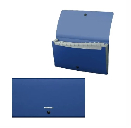 Γραμματιοθήκη ErichKrause 13x26cm 12θ Matt Classic Blue 59251