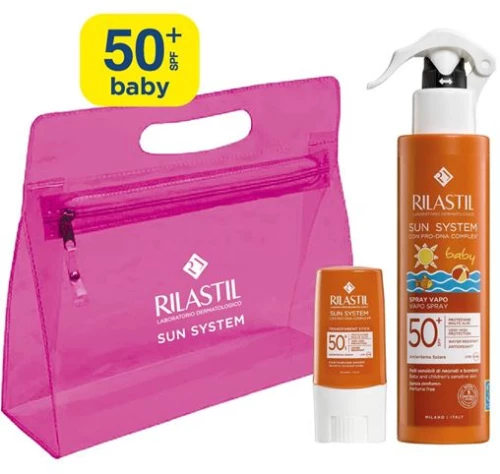 Rilastil  Sun System Baby Vapo Spray SPF50  200ml & Transparent Stick Spf50+ & Νεσεσερ