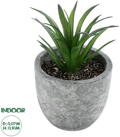 GloboStar® Artificial Garden SUCCULENT ALOE 21030 Διακοσμητικό Φυτό Παχύφυτο Αλόη Υ10cm
