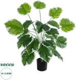 GloboStar® Artificial Garden WHITE HOSTA 20920 Διακοσμητικό Φυτό Λευκή Χόστα Υ80cm
