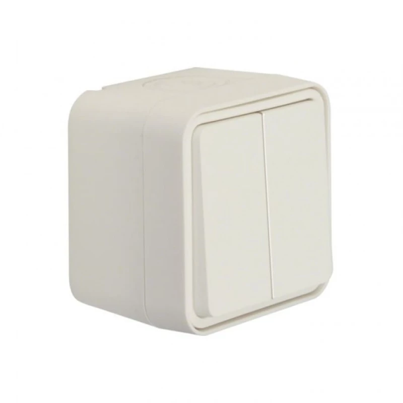 Διακόπτης K/R Επίτοιχος Λευκό ΙΡ55 Cubyko WNC042B Hager WNC042B Λευκό