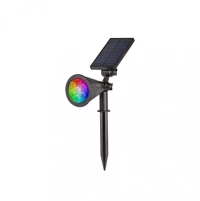 Ηλιακό Φωτιστικό Καρφωτό LED 2W RGB Μαύρο IP65 Amistad 80204910S Inlight  80204910S Μαύρο