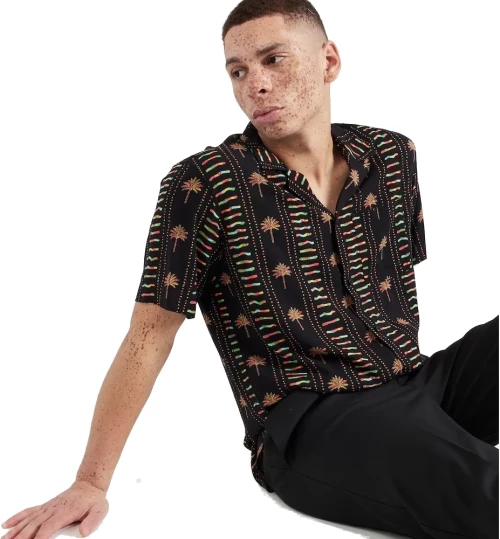 Scotch&Soda Men SS/Shirt Palm_Print