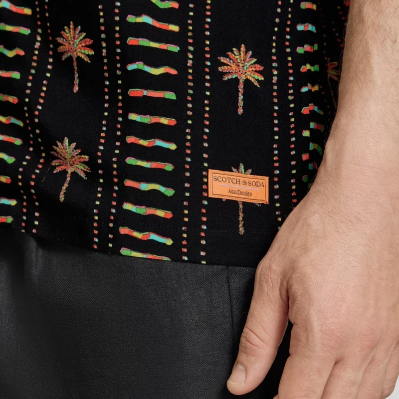 Scotch&Soda Men SS/Shirt Palm_Print