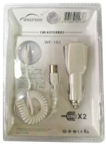 Βάση Αναπτήρα διπλή με USB WF180 1τμχ Autolegend 114.847ST
