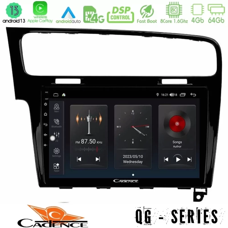 Cadence QG Series 8Core Android13 4+64GB VW GOLF 7 Navigation Multimedia Tablet 10" U-QG-VW0003PB