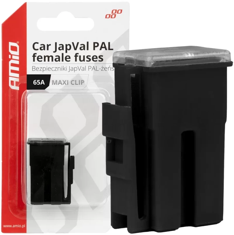 ΑΣΦΑΛΕΙΕΣ JapVal PAL ΘΗΛΥΚΕΣ 65A ΣΕ ΜΑΥΡΟ ΧΡΩΜΑ AMIO - 2 Τεμ. 03415/AM
