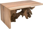 Τραπέζι σαλονιού Cardi Inart καρυδί teak ξύλο 110x60x50εκ