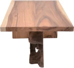 Τραπέζι σαλονιού Cardi Inart καρυδί teak ξύλο 110x60x50εκ