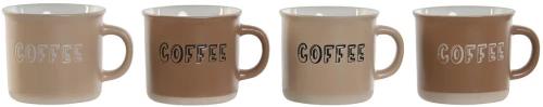 Σετ Κούπες Καφέ Home ESPRIT Καφέ Πήλινα 4 Τεμάχια 180 ml S3053979