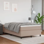Κρεβάτι Boxspring με Στρώμα Καπουτσίνο 120x200εκ.από Συνθ.Δέρμα Καφέ 3144601