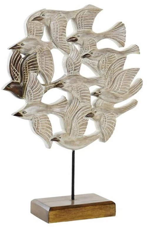 Διακοσμητική Φιγούρα DKD Home Decor Μπεζ Σίδερο Πουλιά (38 x 11,5 x 54 cm) S3029179
